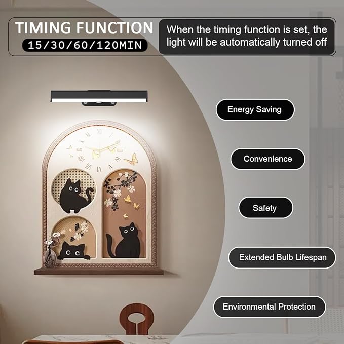 2PACK Picture Light LED Battery Operated Wall Light - Image 5