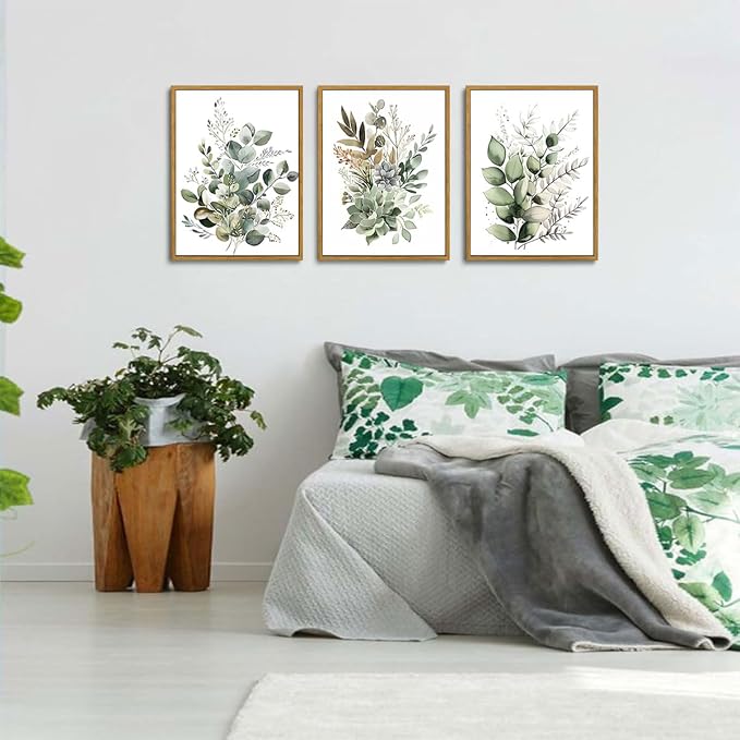Bwodke Botanical Wall Art Plant Floral Watercolor Poster Canvas Prints Set of 3 - Image 9