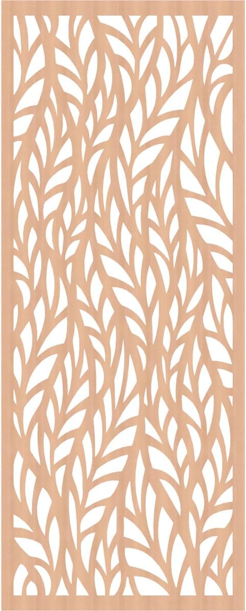 37 3/8"W x 94 3/8"H x 3/8"T Ortonville Decorative Fretwork Wood Wall Panels - Image 2