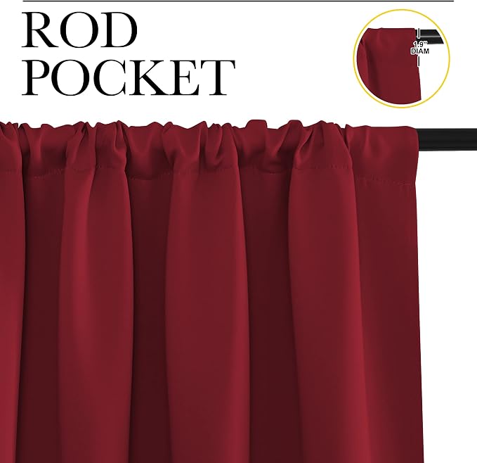 NICETOWN 40inch Curtains for Small Windows, Thermal Insulated Privacy Short - Image 3