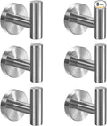 Kruodop Towel Hooks for Bathroom, 6 Packs Wall Mount Towel Holder, Stainless by Kruodop