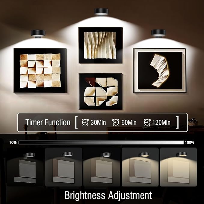 Xuolder Picture Lights for Wall, 2000mAh Rechargeable Battery Poster Lights LED - Image 3