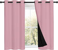 NICETOWN Crystal Pink 100% Blackout Curtains 45 inches Long, Thermal Insulated by NICETOWN
