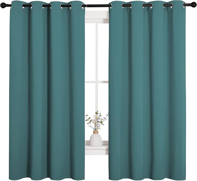 NICETOWN Bedroom Curtain Panels Blackout Draperies, Thermal Insulated Solid - Image 2