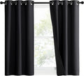 NICETOWN Complete 100% Blackout Curtain Set, Double Panels, Thermal Insulated & by NICETOWN