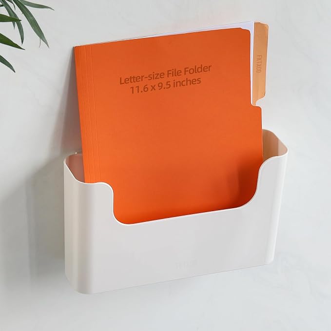 Wall Mount Folder Holder File Organizer No Drilling File Holder Hanging File - Image 8