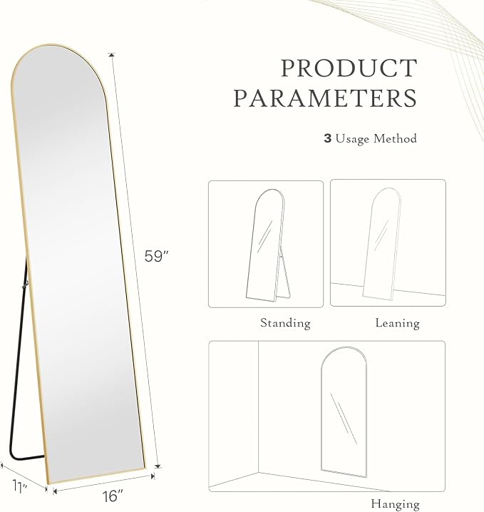 Mirror Full Length, Upgraded Body Wall Mirrors - Image 2