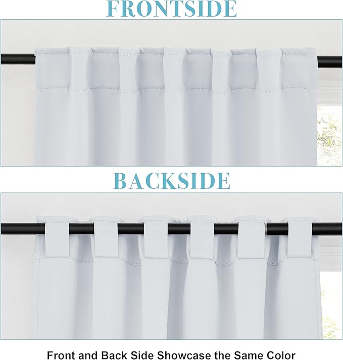 RYB HOME Small Window Curtains Blackout, Privacy Thermal Insulating Drapes - Image 2