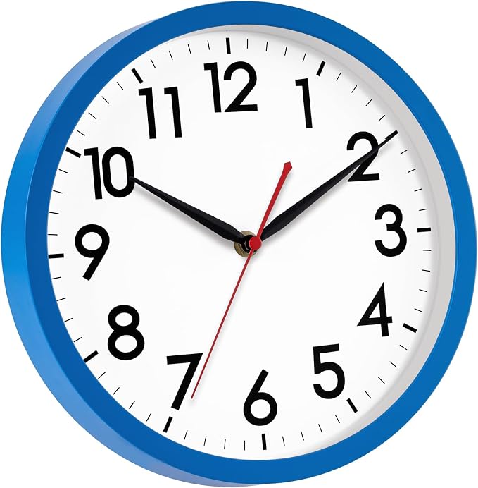AKCISOT Wall Clock 10 Inch Silent Non-Ticking Modern Clocks Battery Operated - Image 7