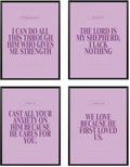 Locomiss Purple Christian Wall Art Decor Posters, Minimalist Jesus Scripture by Unknown