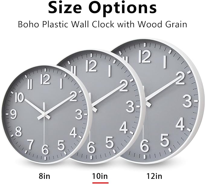 HZDHCLH Wall Clocks Battery Operated, Wall Clock Gray, 10 inch Wall Clock - Image 5