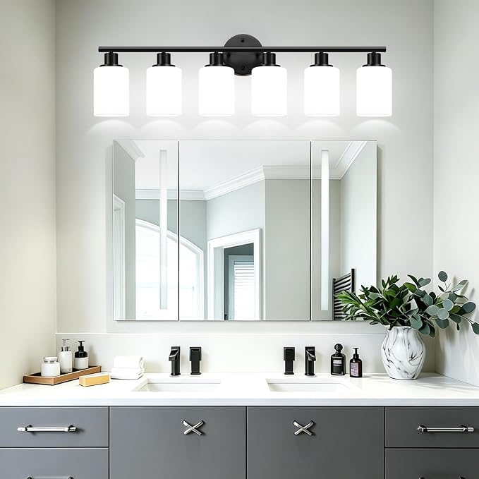 Zarbitta 6-Light Bathroom Light Fixtures, Bathroom Wall Lamp, - Image 6