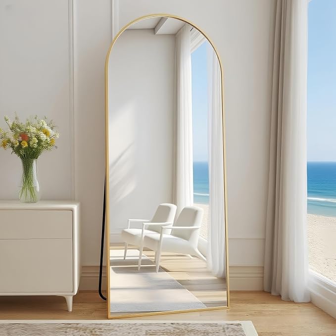 Rowjut Floor Mirror Arched Full Length Mirrors, Mirror Full Length Standing - Image 2
