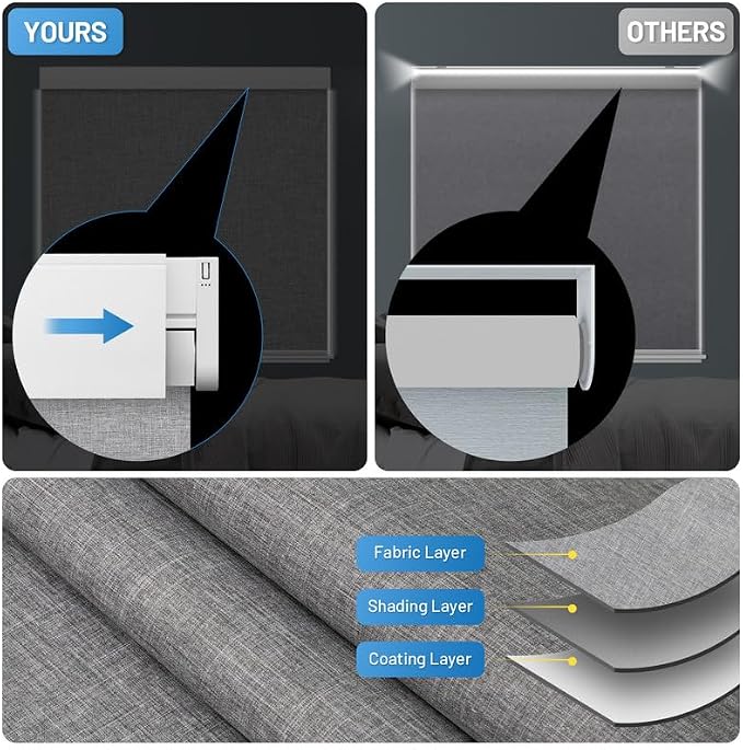 Motorized Blinds with Remote, Cordless Smart Blinds with Valance Cover - Image 3