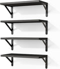 Fixwal Floating Shelves for Wall, Wood Wall Mounted Shelves for Bedroom by Fixwal