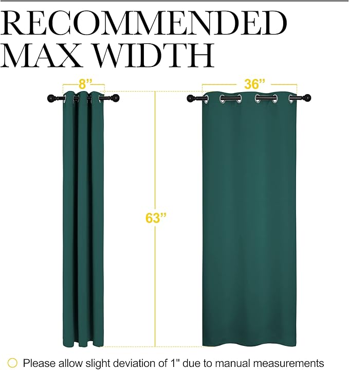 NICETOWN Thermal Insulated Solid Grommet Blackout Curtains/Drapes/Panels - Image 6