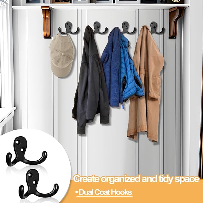 CBWLWJ 10 Pack Coat Hooks Wall Hooks - Image 4