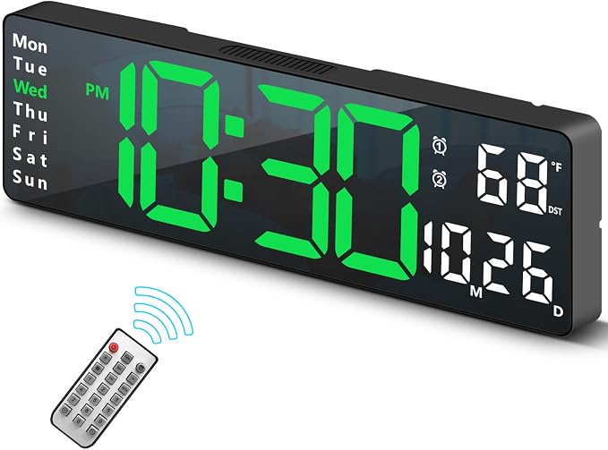 Digital Clock, Digital Wall Clock by Abovsare
