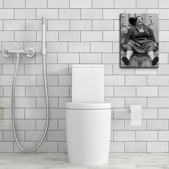 Funny Bathroom Canvas Wall Art Set of 2 - Image 6