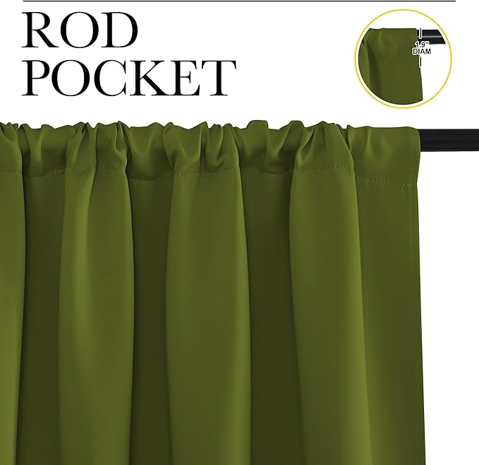 NICETOWN Kitchen Curtains, Short Blackout Curtains & Drapes, Thermal Insulated - Image 2
