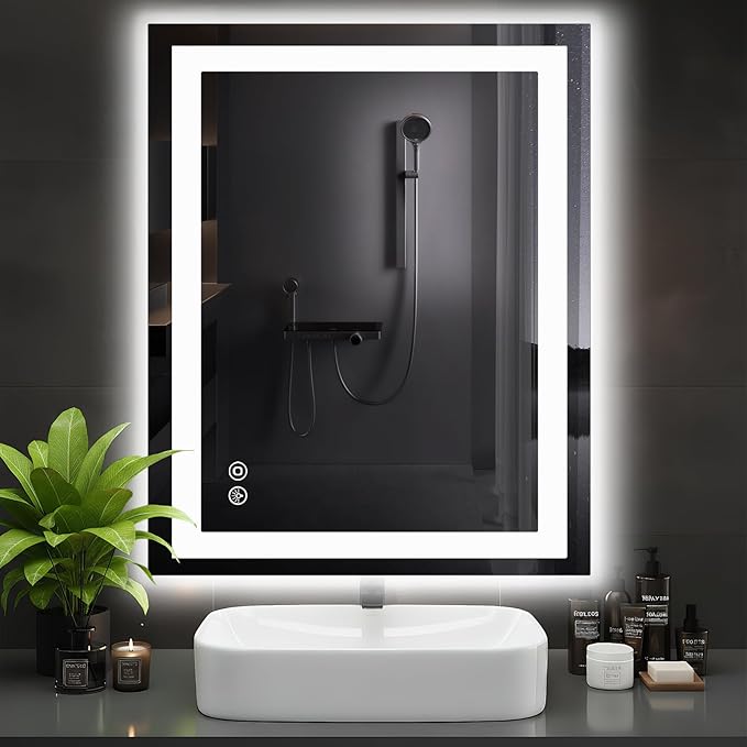 DUMOS 32.1"x40.1" LED Bathroom Mirror, Smart Anti-Fog Bathroom Vanity Mirror by DumosLifestyle