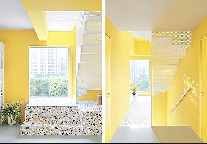 Dimoon 236''x17.7'' Yellow Peel and Stick Wallpaper Contact Paper Modern Self - Image 7