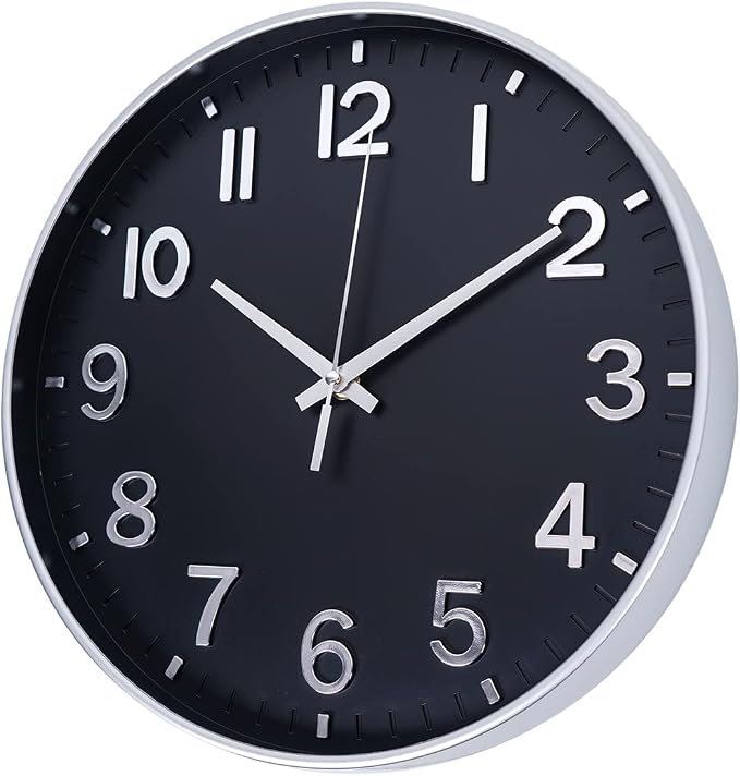 HZDHCLH Modern Wall Clocks Battery Operated, 12 inch Silent Non Ticking Round - Image 2