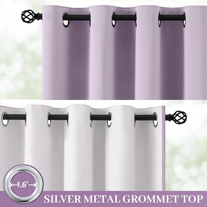 Yakamok 100% Blackout Curtain Panels 96 inches Cold and Light Blocking Drapes - Image 2
