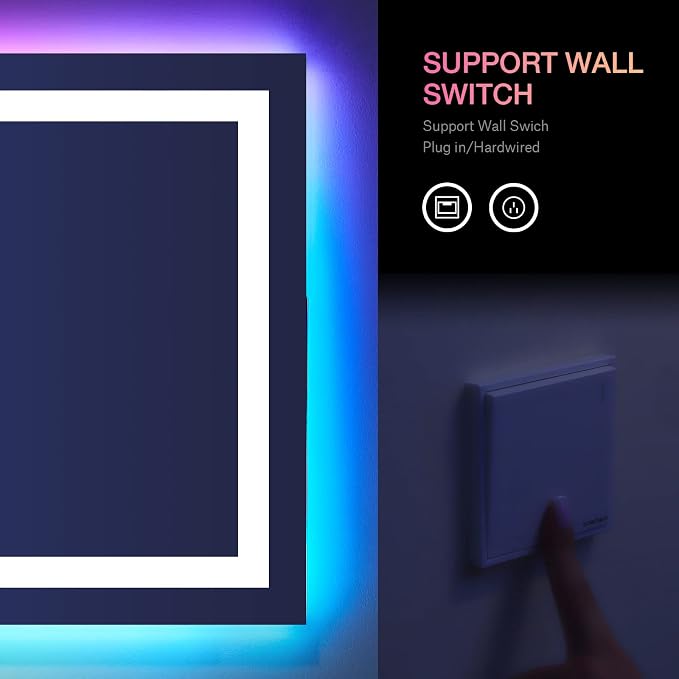 LOAAO 50"X30" LED Bathroom Mirror - Image 7