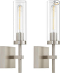 SANTOSTOCK Brushed Nickel Battery Operated Wall Sconces by SANTOSTOCK