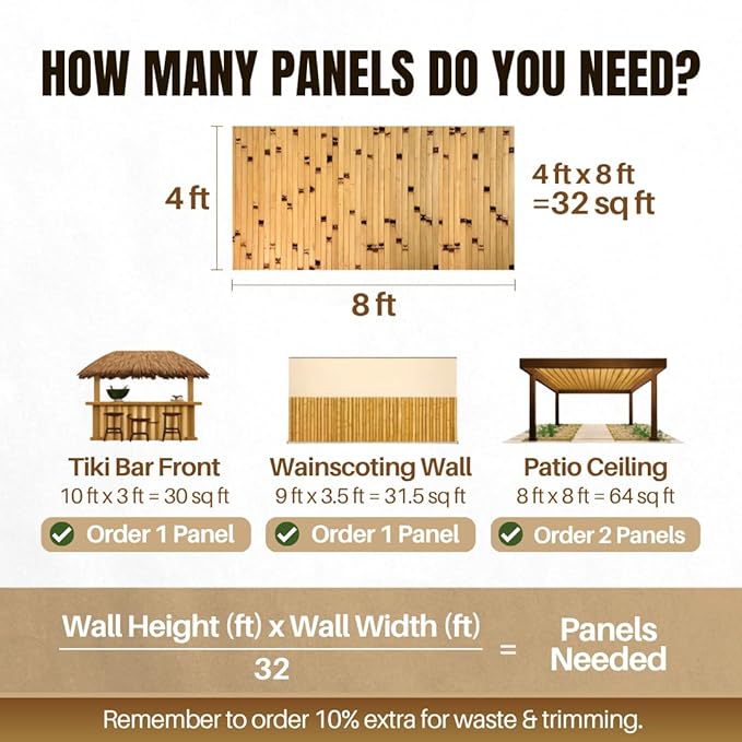 amaZulu Natural Bamboo Wall Panels 4x8 — Dark Brown Tambor Cladding, Rich Deep - Image 6