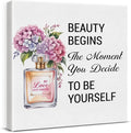 Inspirational Pink Flower Wall Art Decor by VAHATAN