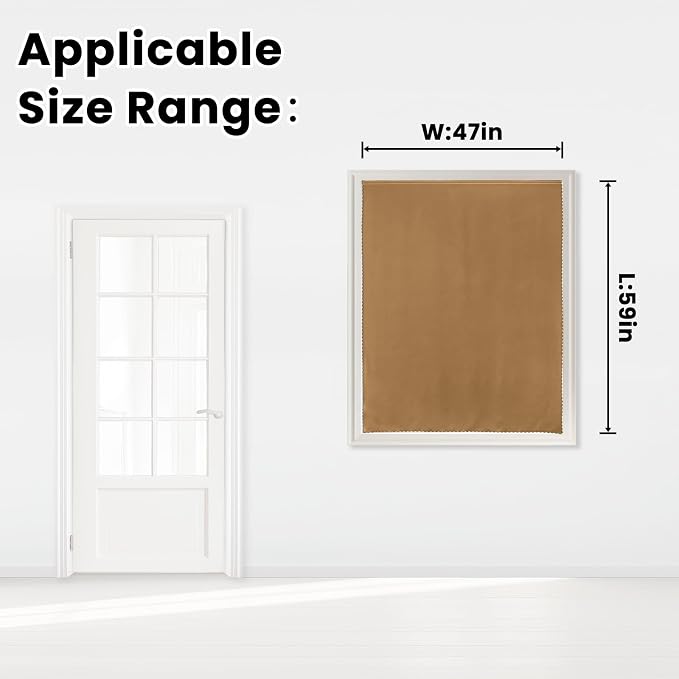 Self Adhesive Curtains, Stick Curtain Blackout Shades Window Cover Curtains - Image 7