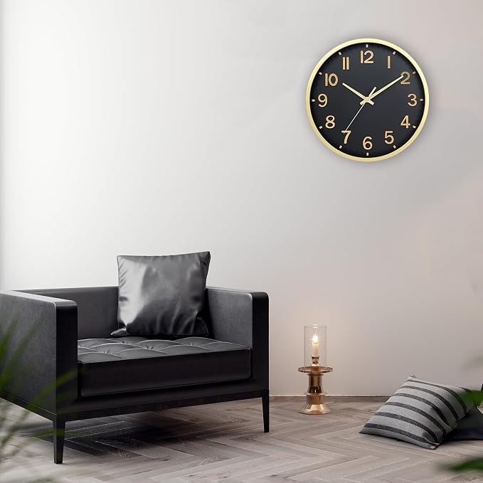 Wall Clocks Battery Operated 10 inch Modern Wall Clock, Silent Non Ticking Wall - Image 6