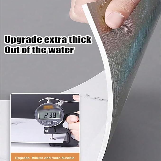Chejiaye 10pcs Marble Peel and Stick Backsplash Waterproof Washroom Wall Panels - Image 6