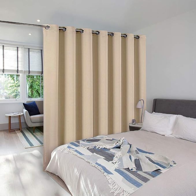NICETOWN Sliding Door Room Divider Curtain, Privacy Thermal Window Treatment - Image 2