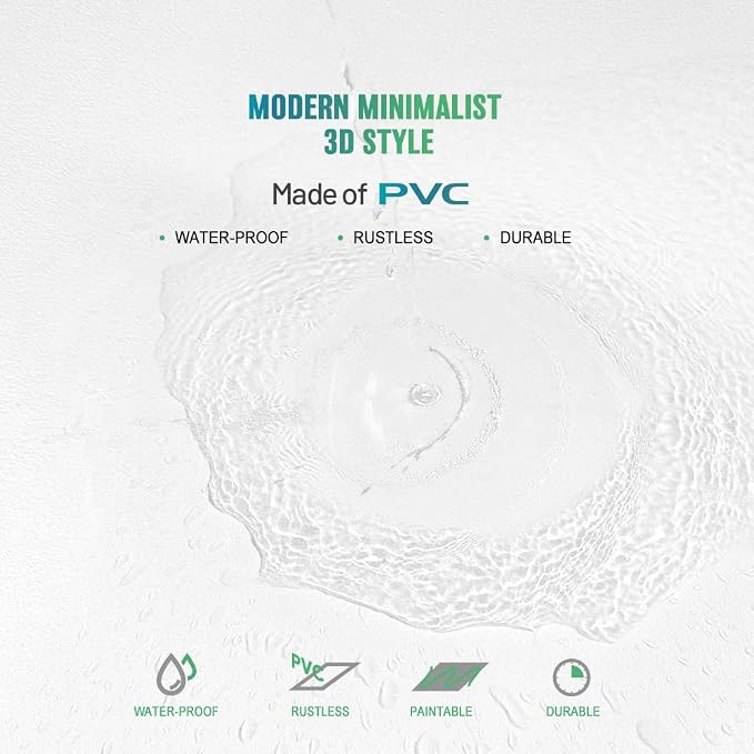 Smooth White Drop Ceiling Tile 2ft x 4ft, Ceiling Panel 24 x 48in – Waterproof - Image 9