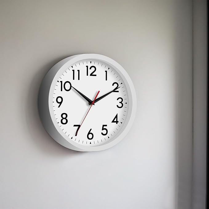 DAXSMY 12 Inch Wall Clock Silent Non-Ticking Battery Operated Analog Clock - Image 7