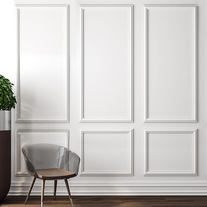Pangda 3 Set Peel and Stick Wall Molding Kit, 3D Premade Accent Molding by Pangda