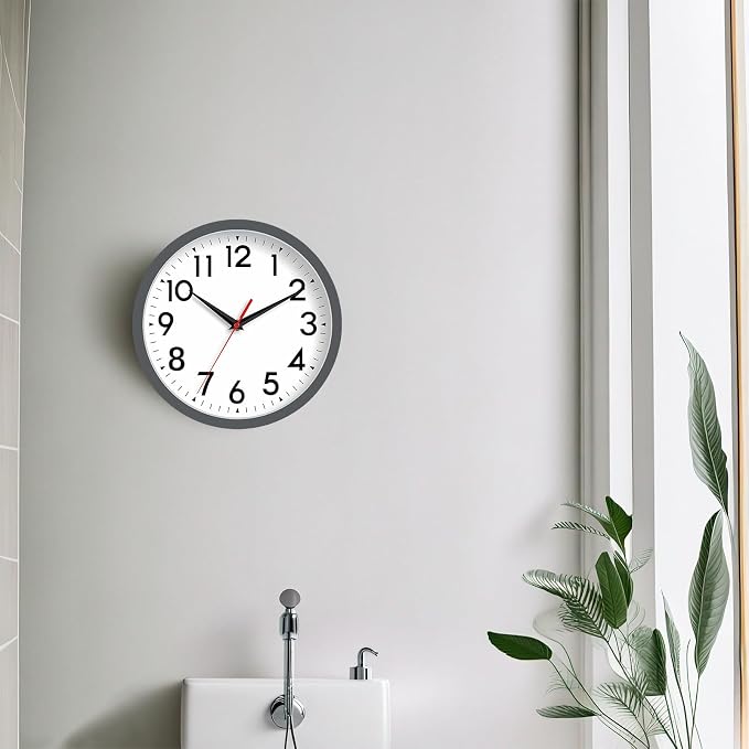 DAXSMY Wall Clock Small Analog 8 Inch Silent Non Ticking Battery Operated - Image 5