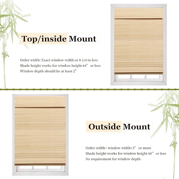 LUCKUP Cordless Bamboo Roman Blinds Shades - Image 5