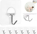 JINSHUNFA Adhesive Wall Hooks 13LB Heavy Duty No Drill Transparent Waterproof by JINSHUNFA