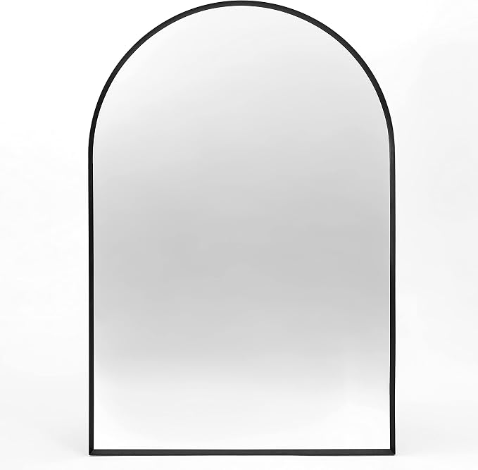 Large Black Arched Mirror, Arched Top Bathroom Vanity Mirror by Minuover