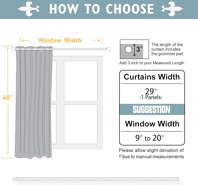 ChrisDowa Small Window Curtains 40 inches Long - Image 7
