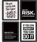 DSHFG Inspirational Office Motivational Wall Art Decor Prints Set of 4 by Unknown