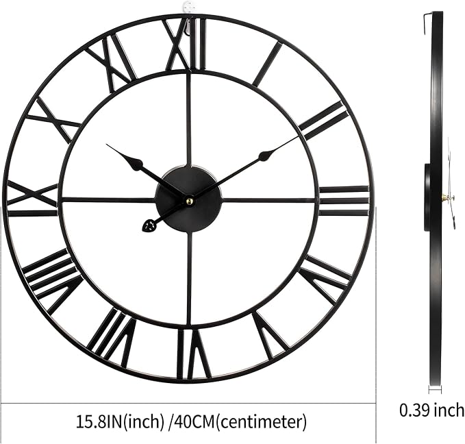 LEIKE 16" Large Wall Clocks Battery Operated, Round Modern Silent Non-Ticking - Image 4