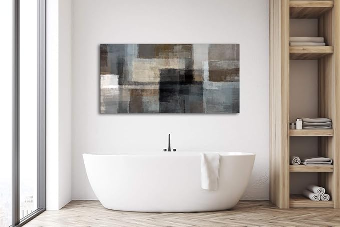 Cao Gen Decor Art A62475 Canvas Prints Abstract Wall Art Print Paintings Grey - Image 6