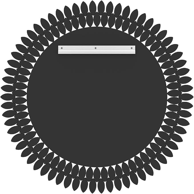 Kelly Miller 36" Large Round Jeweled Wall Mirror, Luxury Diamond Beveled - Image 8