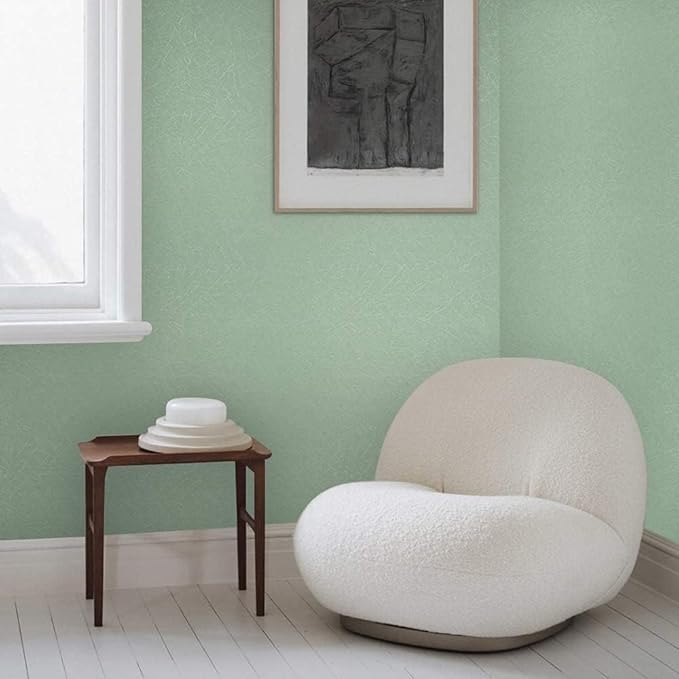 Abyssaly Green Peel and Stick Wallpaper Embossed Silk Textured Wallpaper 15.7" - Image 4