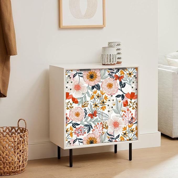 HAOKHOME Boho Peel and Stick Wallpaper Floral Wall Paper Removable - Image 6